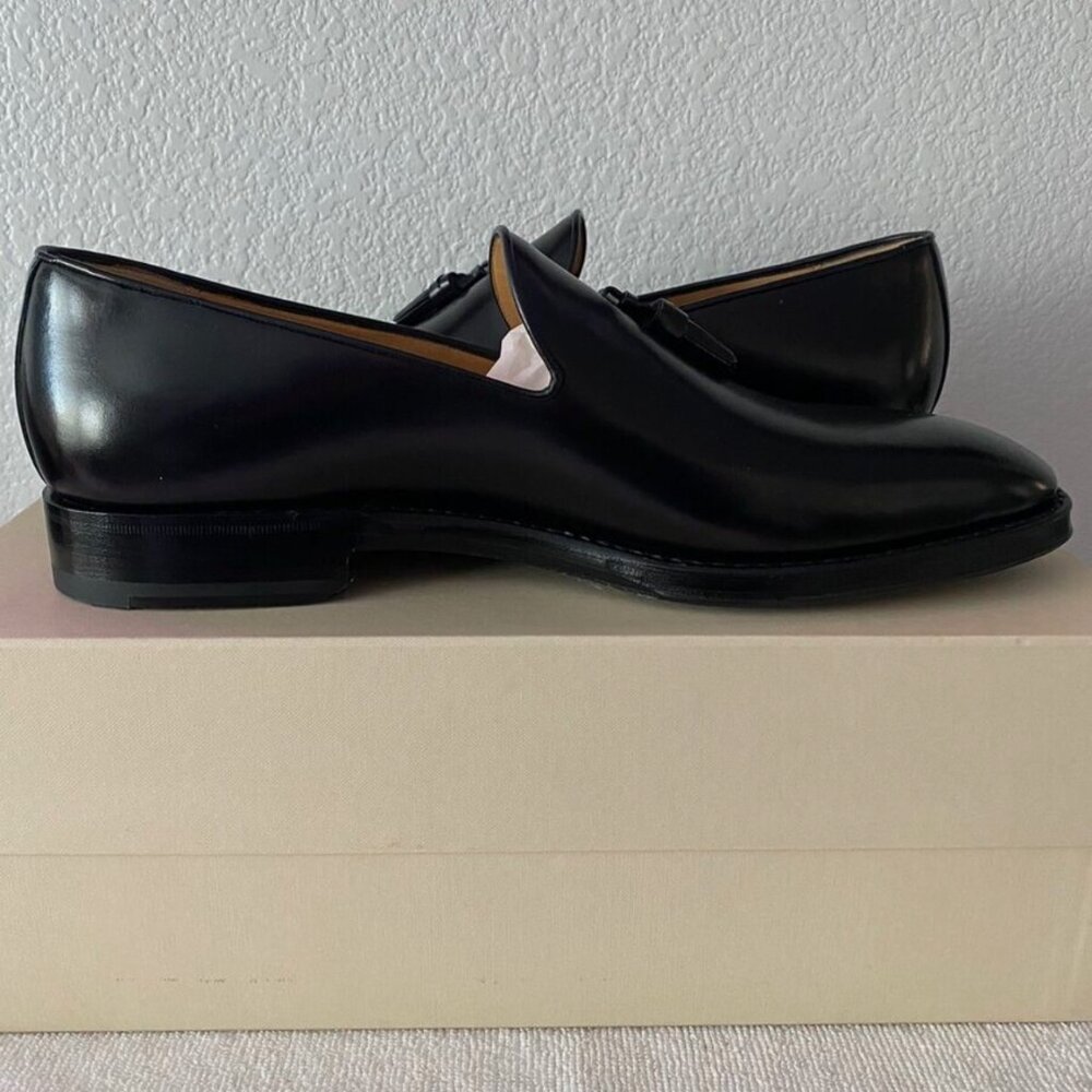 Bally Scribe Sabel Black Dress Loafer Tassel Size 10